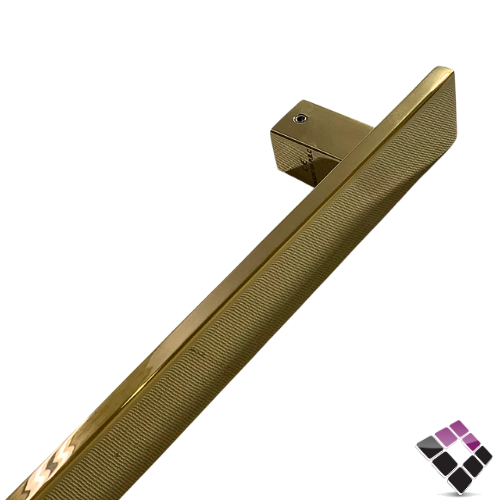 مسكة مقبض باب أستيل 304 لون ذهبي لماع  JEWEL جويل طول 150 سم رقم SSPH1985-40*10*150-PVD