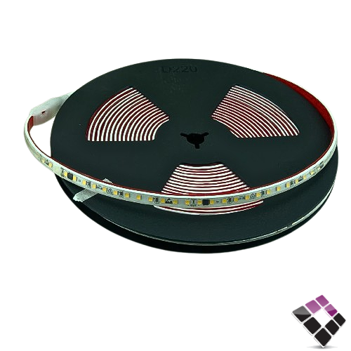 شريط زينة LED استريب STRIP عدسة نقاط SMD مباشر 120لمبة بالمتر بدون ترنس + شريط لاصق WONDE RFUL قص كل 10سم إضاءة 4000K كريمي لفة طول 10متر