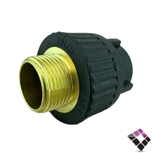 جلبة ذكر سن خارجي نحاس عسك سعودي  اسود 1×1"   ***  ASK