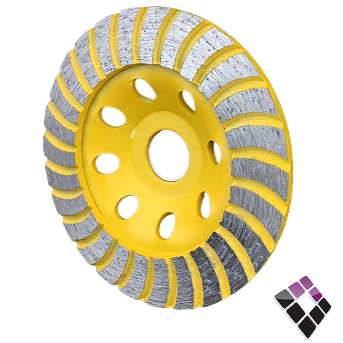 دسك صاروخ برم رخام كسر حرف عريض LAURANT صيني لون أصفر مقاس 7"