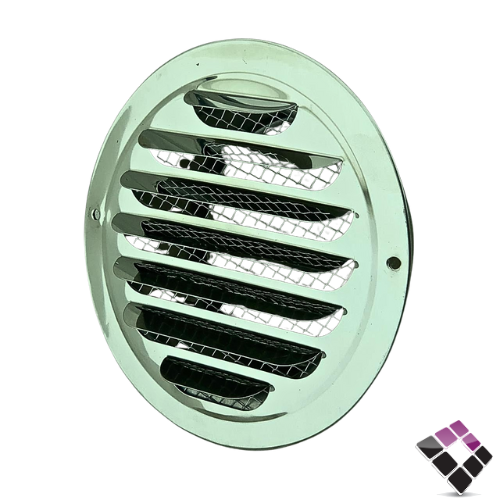 سدة لي مروحة شفط استيل لون كروم مع شبك ضد الحشرات 4"رقم 7831