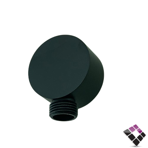 كوع مشبك شطاف + سماعة خلاط مخفي مدور لون اسود  QUALITY صيني رقم Q