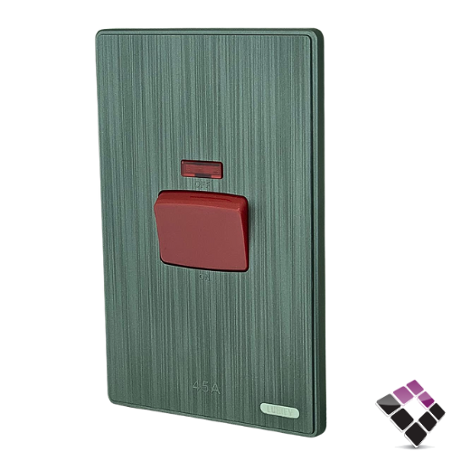 مفتاح  مكيف LUXIFY صيني 7*14 لون فضي سلفر عريض م/ بيانو 45A رقم 23600012