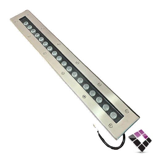 جرم كشاف LED خارجي دفن أرضي معزول ضد الماء مستطيل HAINZO عدسة عيون اضاءة أصفر 60CM × 16W رقم