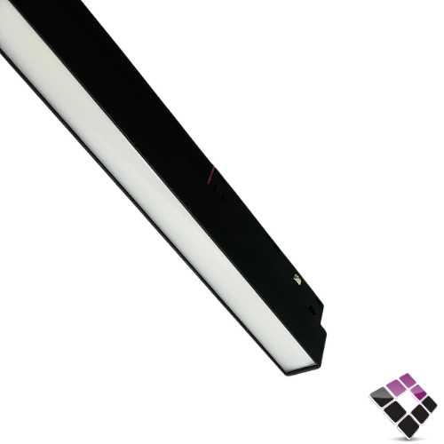 لينير مستطيل مجرى مغناطيس مجنتك موديل بنل مثلج ثابت NEW POWER جرم لون أسود 36CM إضاءة 4000K كريمي 20W رقم 103179