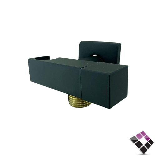 محبس مع قاعدة حامل شطاف نحاس مطلي لون أسود ORISA صيني 1/2" رقم 60111BLAK