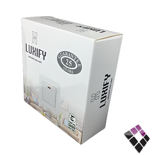 مفتاح مكيفLUXIFY صيني 7*7*45 أمبير لون لؤلؤي T5327 رقم 25000021