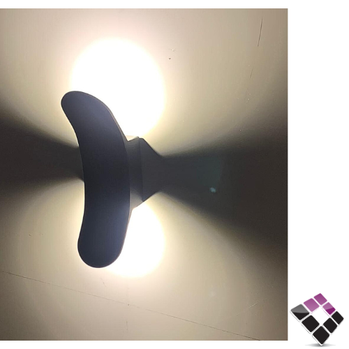 ابلك LED سور المنيوم لطش HIGH STARS موديل ستارة 6 لمبة 3 عدسة فوق + 3 تحت إضاءة أصفر 10002