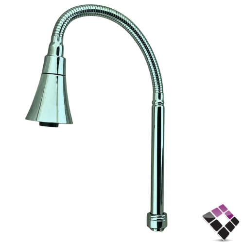 رقبة خلاط  مجلى Water way صيني رأس مخروطي حلزوني لون كروم