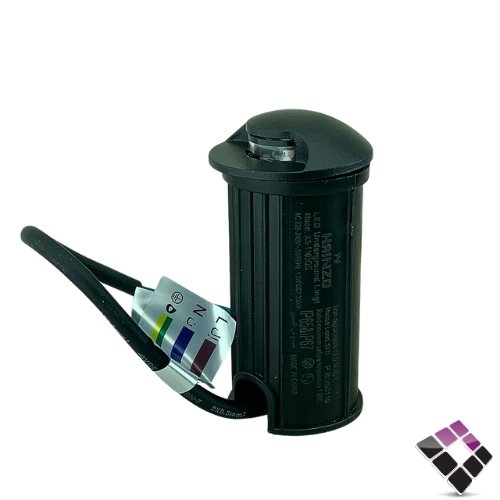 كشاف LED خارجي دفن أرضي معزول ضد الماء مدور أسود HAINZO اضاءة أصفر أتجاه واحد 3.8CM × 1.5W رقم GH-2212