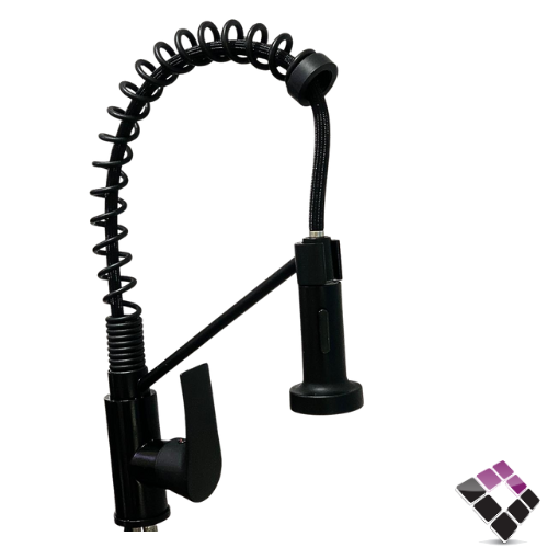 خلاط مجلى شجرة 1خرم اتمتك سحاب DIME لون أسود رقبة عالي سوستة رقم DM-70110BK-M