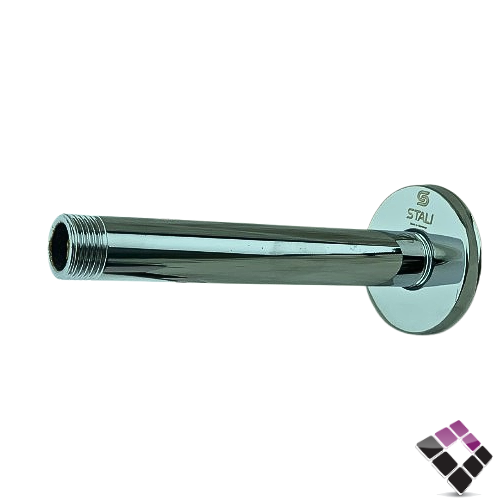 ماسورة ذراع سقفي طاسة دش مطري للخلاط المخفي STALI الماني دائرية استل مطلي كروم مقاس 15 سم