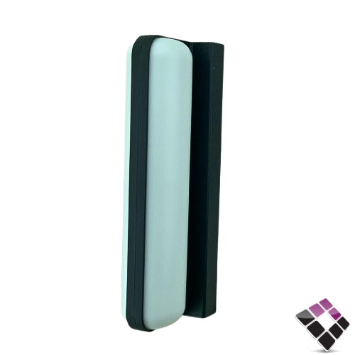 كشاف سور LED خارجي PLATO وتر بروف جرم بلاستيك أسود اسطواني إضاءة من جهتين أصفر 24W