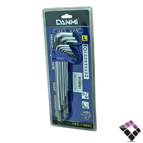 طقم مفتاح النكي سداسي L دانمي DANMI صيني طويل رقم 170503