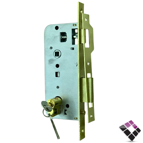 كالون باب خشب سكاب SKAB صيني لون ذهبي مقاس 45 ملم مع قلب سلندر مقاس 70 ملم رقم