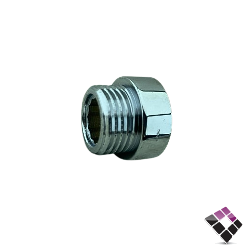 جلبة ذكر نحاس مطلي كروم أصلي هزنتHESANIT الماني 10ملى×1/2 رقم 1210