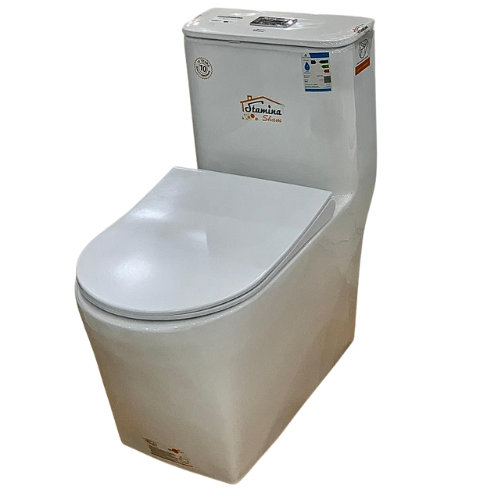 كرسى أفرنجى أرضي STAMINA صينى بيضاوي دائري لون أبيض  غطاء فايبر هيدروليك 30 سم رقم 8294