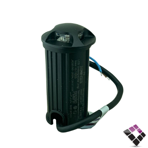 كشاف LED خارجي دفن أرضي معزول ضد الماء مدور أسود HAINZO اضاءة أصفر 4 أتجاهات 3.8CM × 1.5W رقم GH-2215