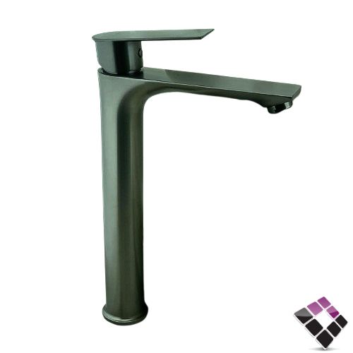 خلاط مغسلة اتمتك SCHMIDT/iMATRIX الماني مسكة مربعة لون رصاصي تيتانيوم طويل 27 سم رقم 10008002