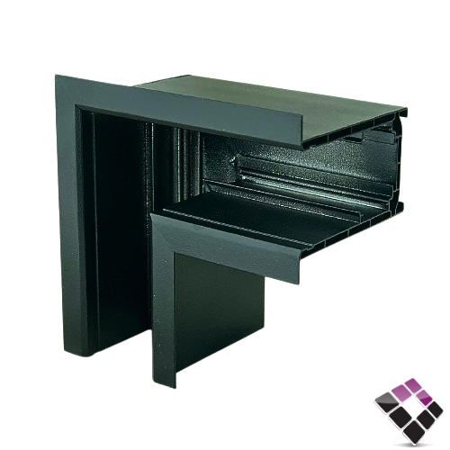 زاوية مجرى مغناطيس مجنتك دفن غاطس داخل الجبس بعد التأسيس بشفة أمامية ظاهرة المنيوم سقف مع سقف HIGH STARS رقم 2891