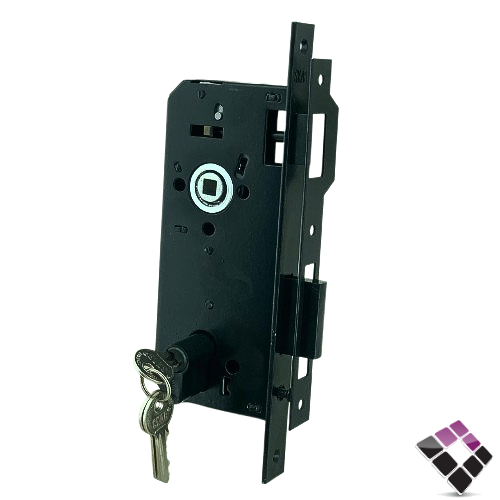 كالون باب خشب برمان سكاب SKAB صيني لون أسود مقاس 45 ملم مع قلب سلندر مقاس 70 ملم رقم 645R-M-BLACK