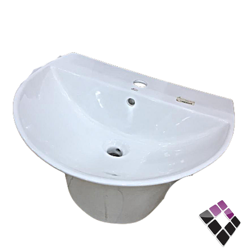 مغسلة معلقة ستامينا لون ابيض دائرية قطعة واحدة STAMINA صيني رقم  WB-042