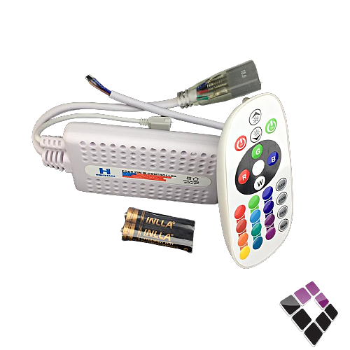 توصيلة لي زينة HIGH STARS المنيوم خطين ملون مع ريموت 2000 وات