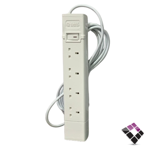 توصيلة كهرباء سعودى الفنار سلك 1.5مم طول  5 متر 4 مخارج فيش 13Aمع مفتاح تشغيل رئيسي رقم CE045M0U04