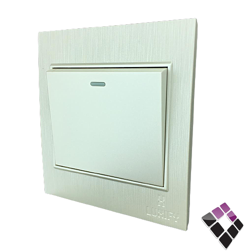 مفتاح مفرد LUXIFY صيني لون لؤلؤي عريض رقم 25000003