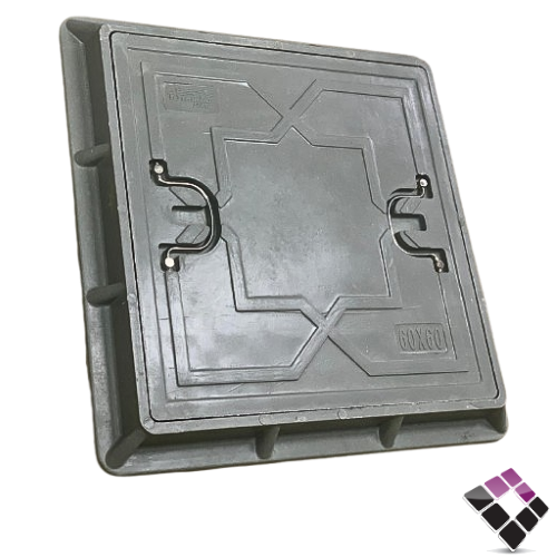 غطاء فيبر لون رمادي ثقيل مع شبك حماية Stamina+Mira صيني المقاس مع الحلق 60×60