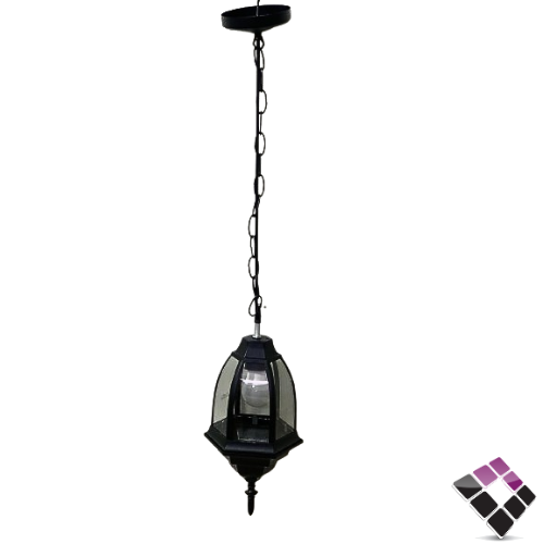 ثريا فانوس علاقي 1 لمبة همر SHINEBEST لون أسود رقم 6150P/BK بدون لمبة