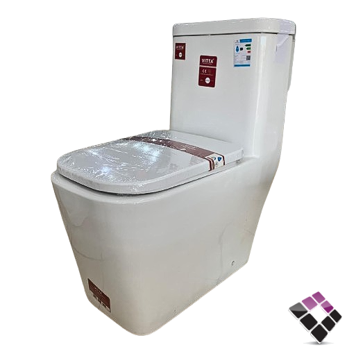 كرسي افرنجي ارضي VITTA صيني لون أبيض مربع مقاس 25CM رقم 012