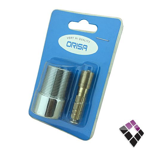 وصلة تطويل محبس دفن نحاس + غطاء كروم ORISA صيني طول 5 سم