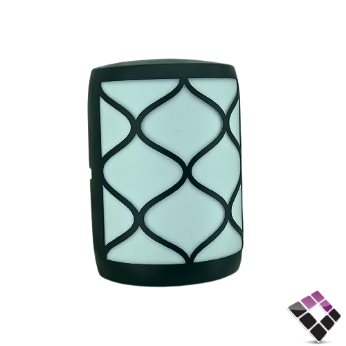 ابلك جداري LED لطش بلاستيك خارجي موديل إسلامي الرائد AL RAED جرم أسود اضاءة 8500k أبيض 28W رقم SL010501/28W