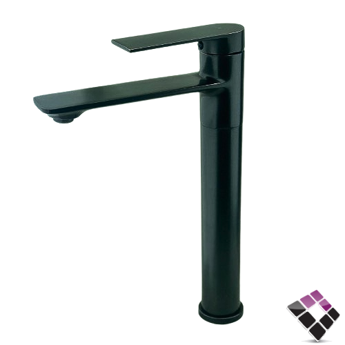 خلاط مغسلة 1 خرم شجرة اتمتك عالي 26 سم SILVER صيني لون أسود + نحاسي مسكة مربعة رقم 10298001B