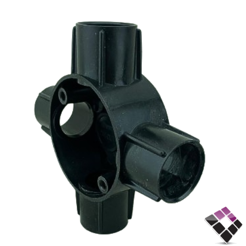 قسام رباعي اسود MULTIPLAST ملت بلاست سعودي ثقيل موديل (+) 25 ملى بدون غطاء