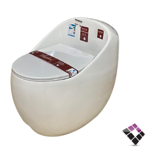 كرسي افرنجي ارضي VITTA صيني دائري لون أبيض ضغط جنب مقاس 25CM رقم 017