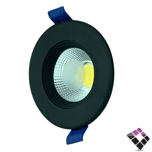 كشاف LED سبوت داخلي 7 سم TOPLR موديل كوب COB إضاءة 4000K كريمي جرم أسود 7W