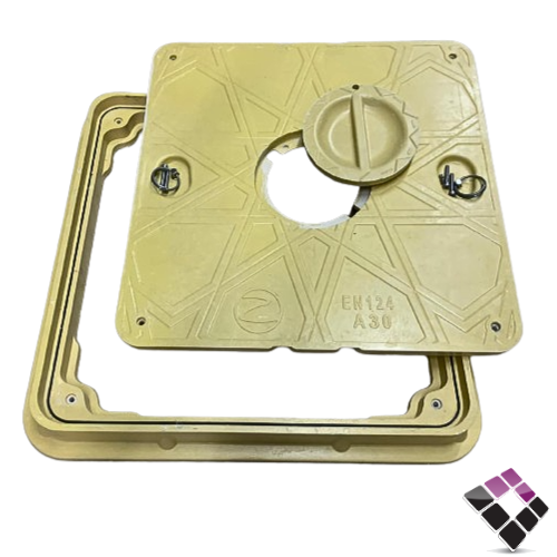 غطاء فيبر الزامل ثقيل سوبر المقاس من الداخل بدون الحلق 50×50 لون بيج