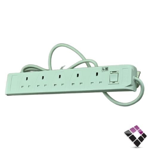 توصيلة كهرباء HB صيني 5 مخرج فيش 13 امبير بمفتاح طول السلك 3 متر سماكة 1.5 ملم رقم SU245