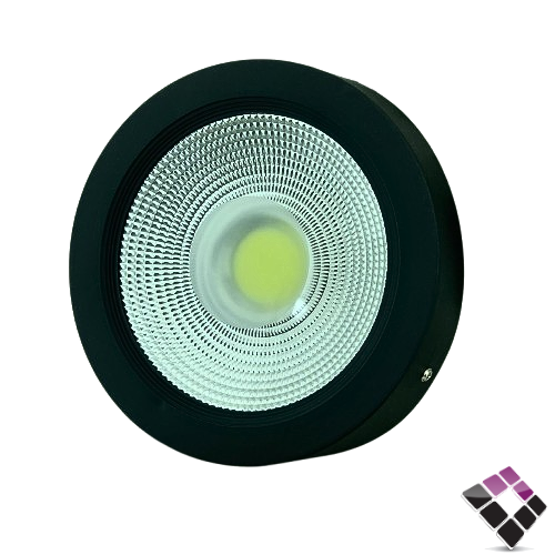 كشاف لطش LED خارجي عدسة COB كوب TOPLR إضاءة 6500 أبيض جرم أسود 20 سم 30W