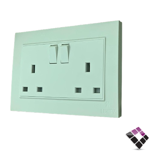 فيش مع مفتاح 13 أمبير مجوز LUXIFY صيني لون أبيض 7×14 رقم 25000031