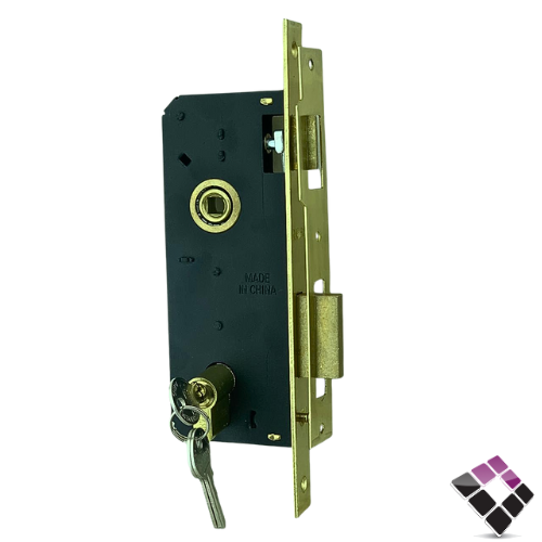 كالون باب خشب RAMBO صينى لون أسود / ذهبي مقاس 40 ملم مع سلندر مقاس 60 ملم