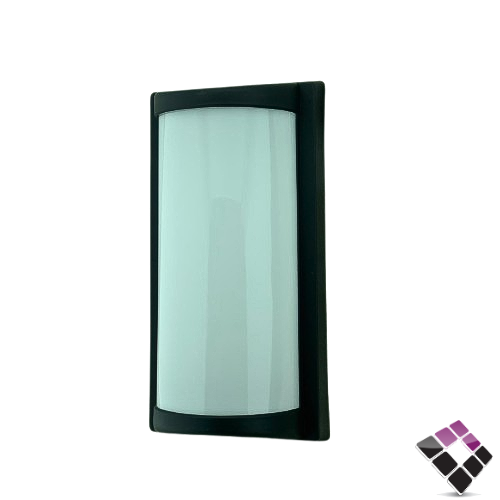 ابلك جداري LED خارجي بلاستيك  PLATO-PLUS مستطيل دائري جرم أسود إضاءة 6500K أبيض 24W