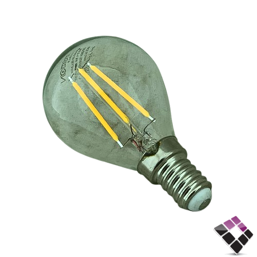 لمبة كروي LED مومان MOMaN فلمنت أعواد شفاف سنة E14 اضاءة 3000K أصفر 5W