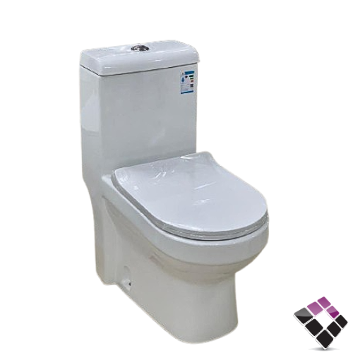 كرسي افرنجي ارضي STYLO صيني موديل كومباكت لون أبيض غطاء فيبر UF مقاس 25CM