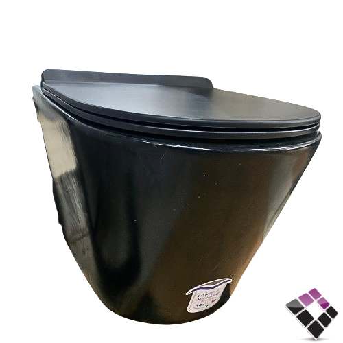 كرسى أفرنجى معلق Orient Standard صيني لون أسود بيضاوي غطاء هيدروليك 18 سم رقم E-100