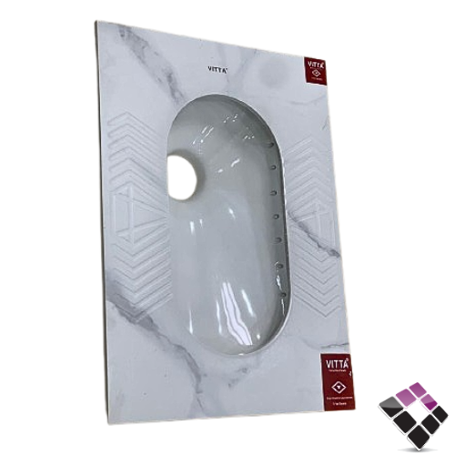 كرسي عربي خزف رخامي VITTA صيني لون أبيض ترخيم رمادي كبير مطور م/جوهرة  رقم VIT-SQP-06