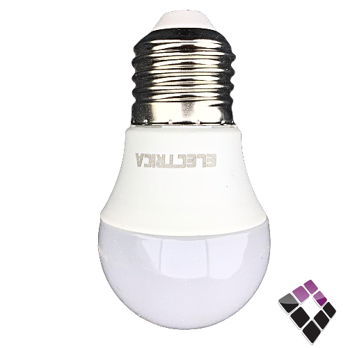 لمبة LED كروي ELECTRICA صيني بلاستك E27 مثلج إضاءة أبيض  3W -***