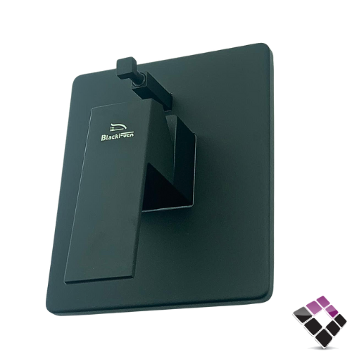 غطاء وجه + مسكة خلاط مخفي BLacl-vcn صيني 2 خط مخرجين للماء لون أسود مطفي موديل مربع رقم